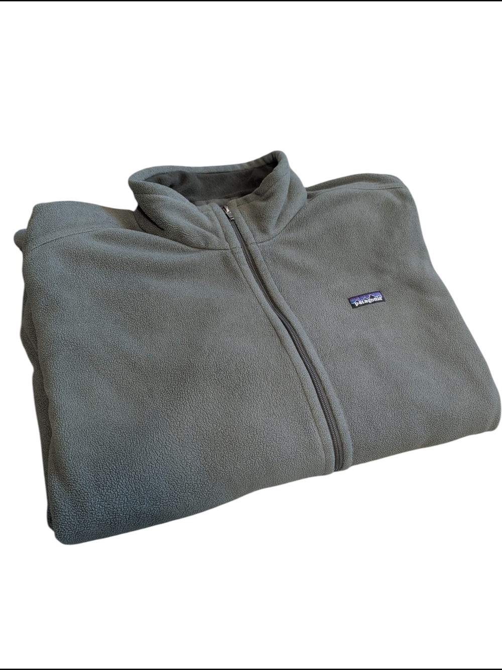 Patagonia Green Zip-Up Fleece Jacket Synchilla Men's XXL Outdoor Pockets